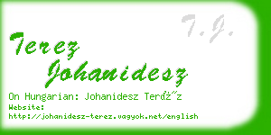 terez johanidesz business card